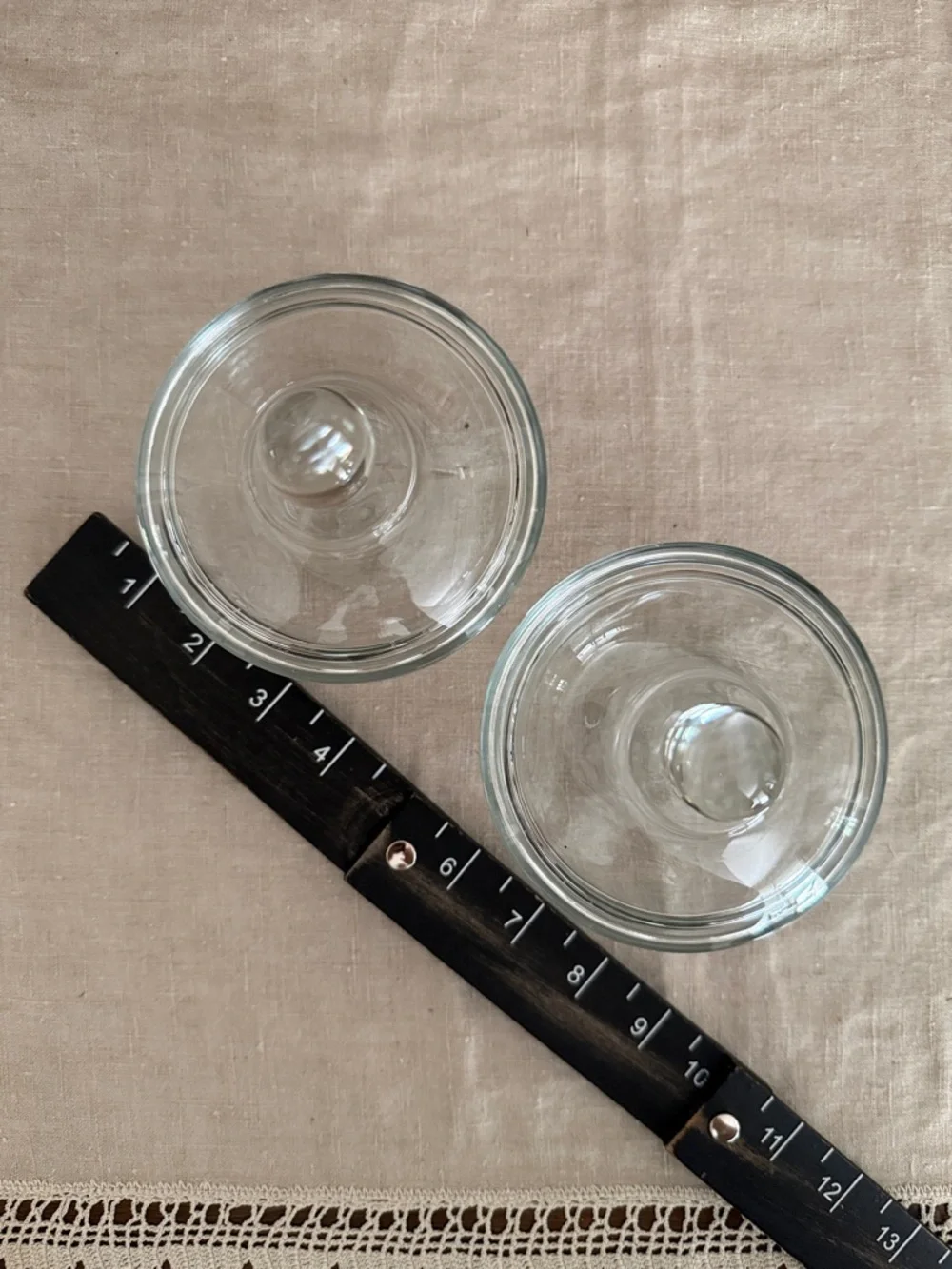 Clear Glass Lidded Bowls - Set of 2 - Picture 4 of 5